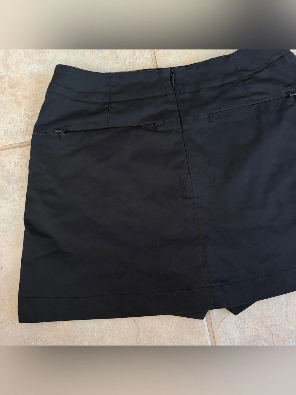 Nike Golf Skort Womens XS Black Stretch Skirt Built In Shorts Pockets